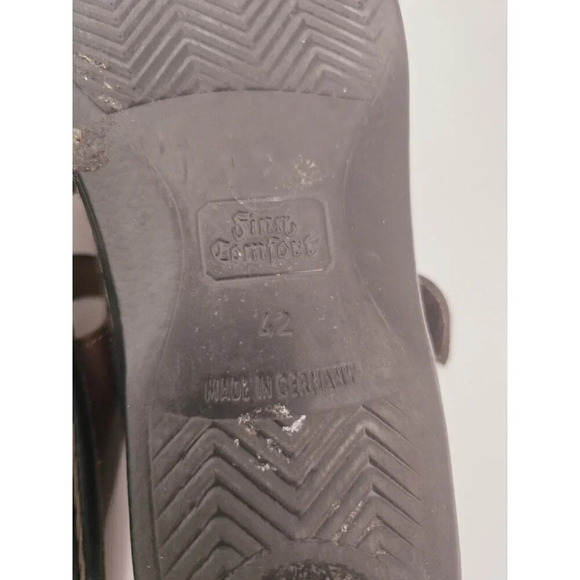 Finn Comfort Brown Leather Slip On Slide Backless Open Toe Sandals Shoes 42 10.5 - Picture 11 of 11